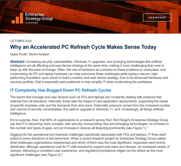 Why an Accelerated PC Refresh Cycle Makes Sense today