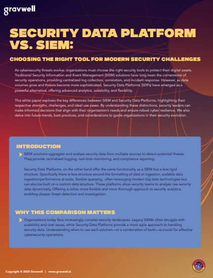 Security Data Platform vs. SIEM: Choosing the Right Tool for Modern Security Challenges