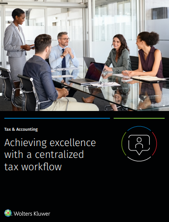 Achieving excellence with a centralized tax workflow