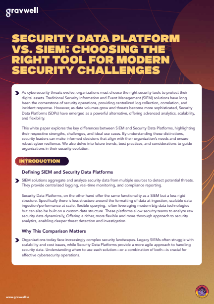 Security Data Platform VS. SIEM : Choosing the Right Tool For Modern Security Challenges