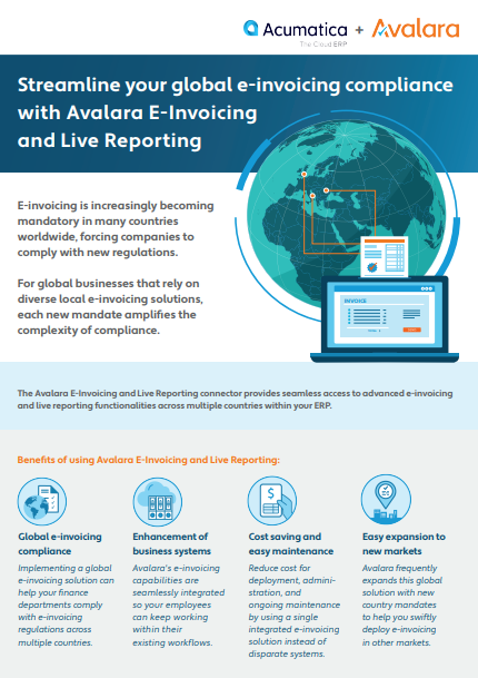 Streamline your global e-invoicing compliance with Avalara E-Invoicing and Live Reporting