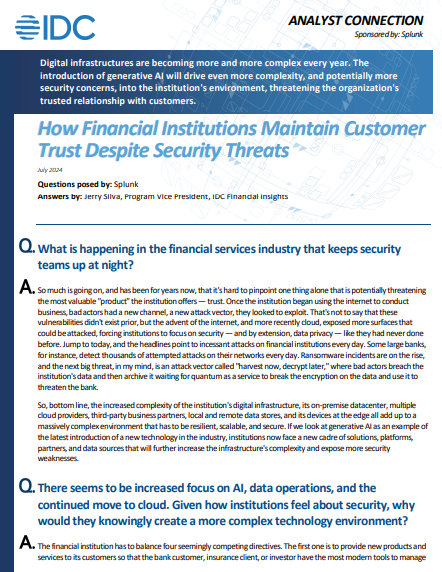 IDC Analyst Spotlight Maintain Customer Trust