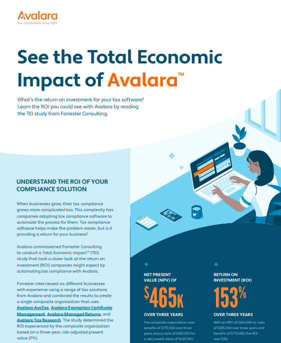 See the Total Economic Impact of Avalara™