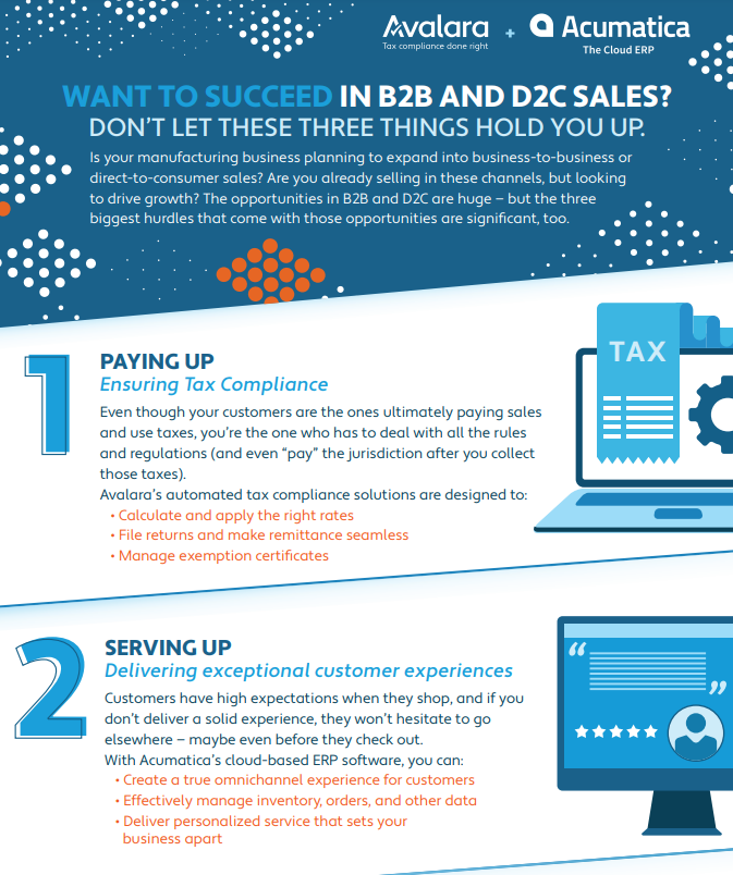 Unlock the Power Duo: Master B2B & D2C Sales Success with Avalara & Acumatica