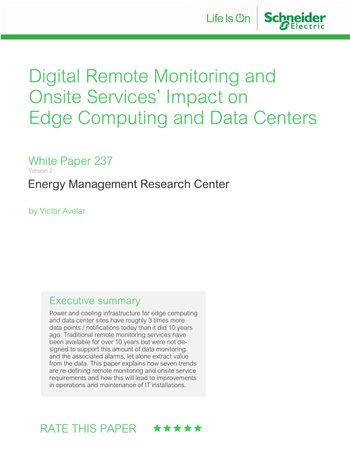 Digital Remote Monitoring and Onsite Services’ Impact on Edge Computing and Data Centers