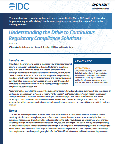 Understanding the Drive to Continuous Regulatory Compliance Solutions