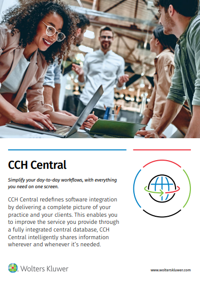 CCH Central : Simplify your day-to-day workflows, with everything you need on one screen.