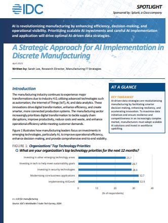 Unlock AI’s Power in Discrete Manufacturing – Get the IDC Spotlight