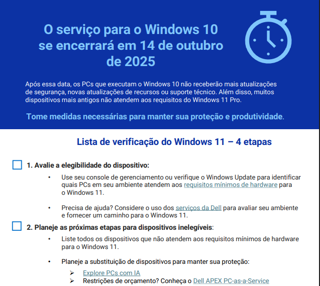 Lista de verificação do Windows 11 – 4 etapas