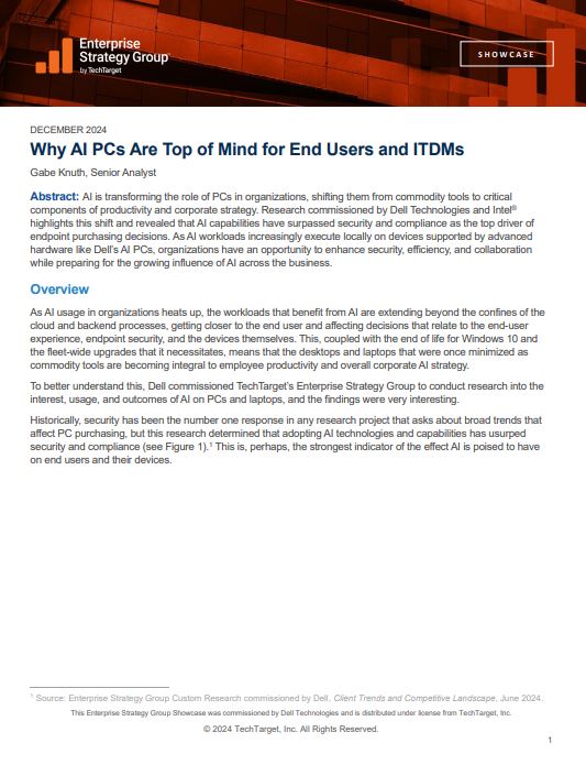 Why AI PCs Are Top of Mind for End Users and ITDMs