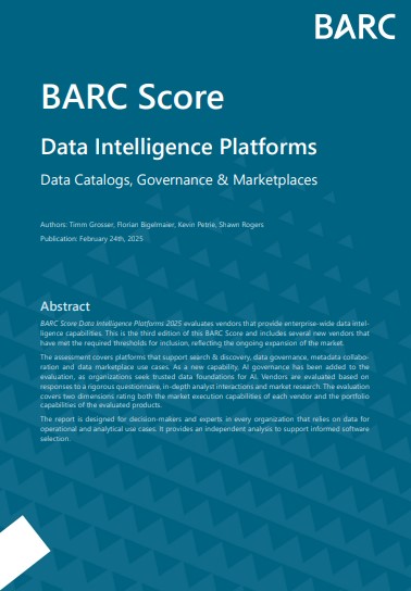 BARC Score: Leader in Data Intelligence