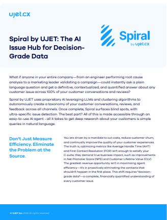 Spiral by UJET - The AI Issue Hub for Decision-Grade Data