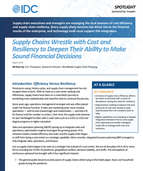 Supply Chains Wrestle with Cost and Resiliency to Deepen Their Ability to Make Sound Financial Decisions
