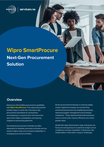 Wipro Smart Procure: Next Gen Procurement Solution Built on ServiceNow